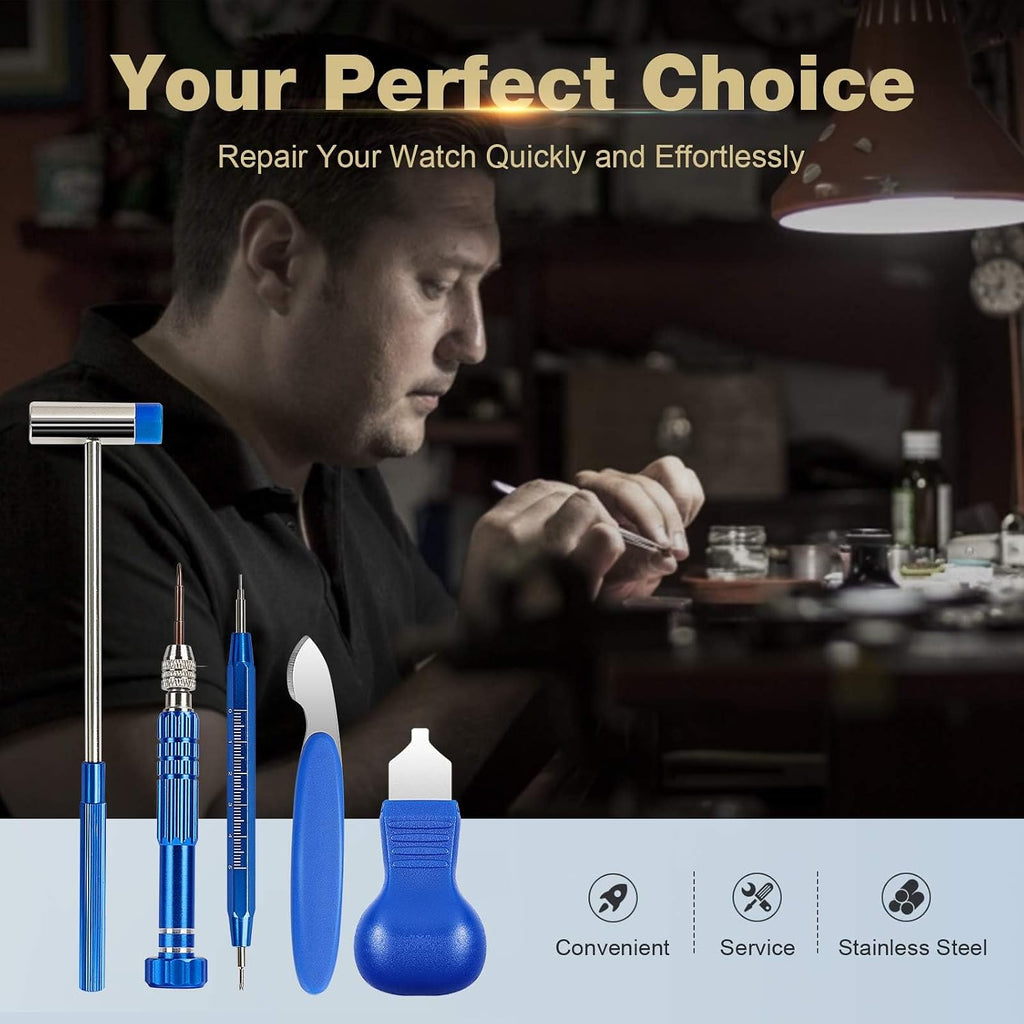Watch Repair Kit Tool—Professional Watch Band Opener Link, Watch Battery Replacement Tool kit, Watch Back Case