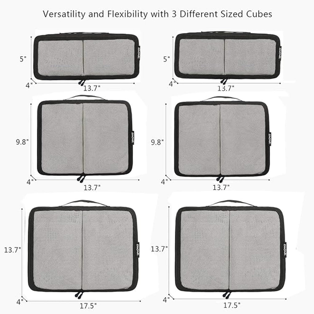 6 Set Packing Cubes,Travel Luggage Packing Organizers