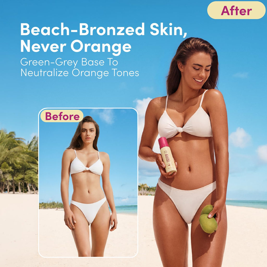 Sunny Honey Self Tanner Foam - (Medium) Fast Drying, Streak-Free Sunless Tanning Mousse, Tropically Scented