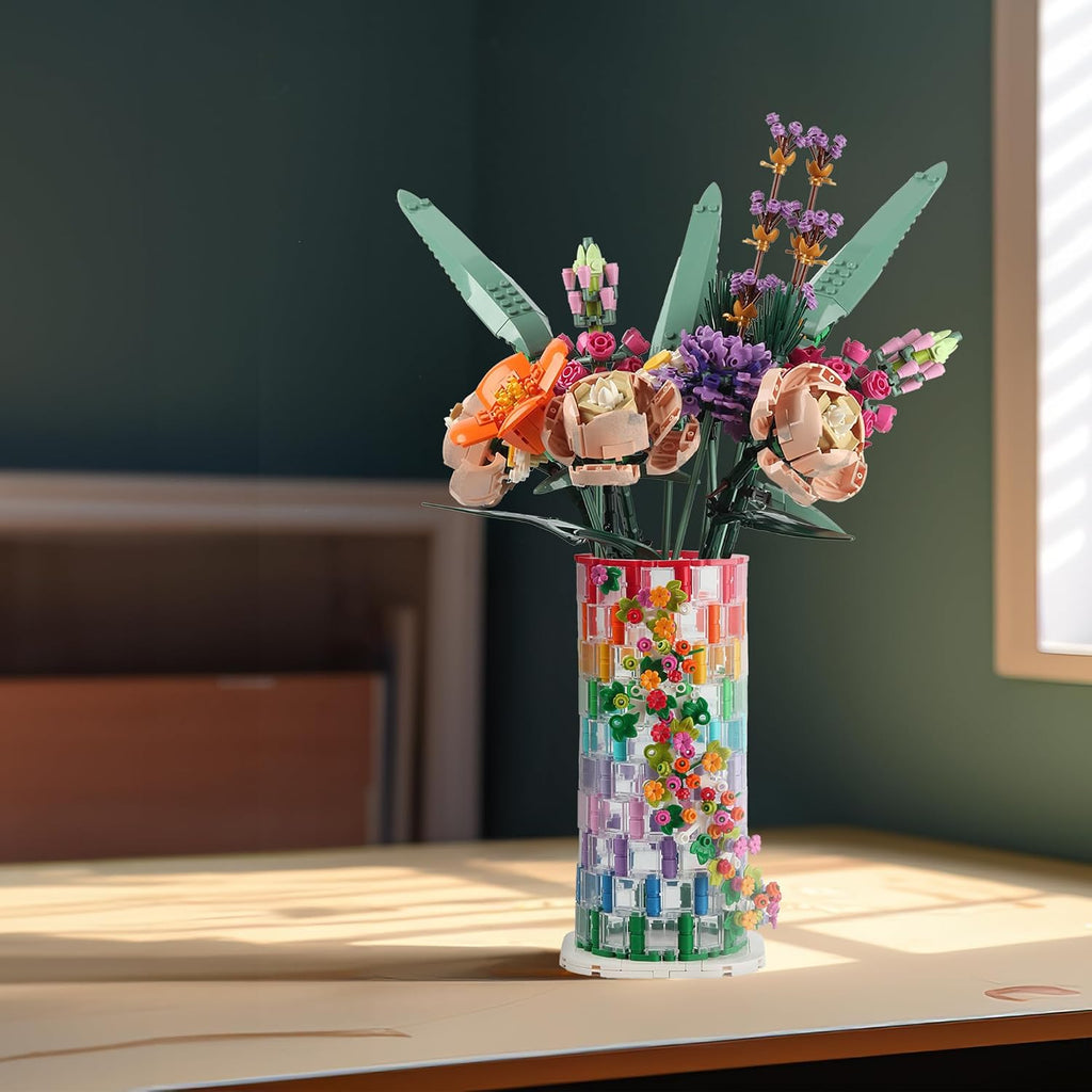 Transparent Vase Building Block Set, 499 PCS