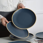 Melamine Dishes Sets of 6, Melamine Plates,10.5 Inch Dinner Plates, Outdoor Dinnerware Sets, Unbreakable, BPA Free