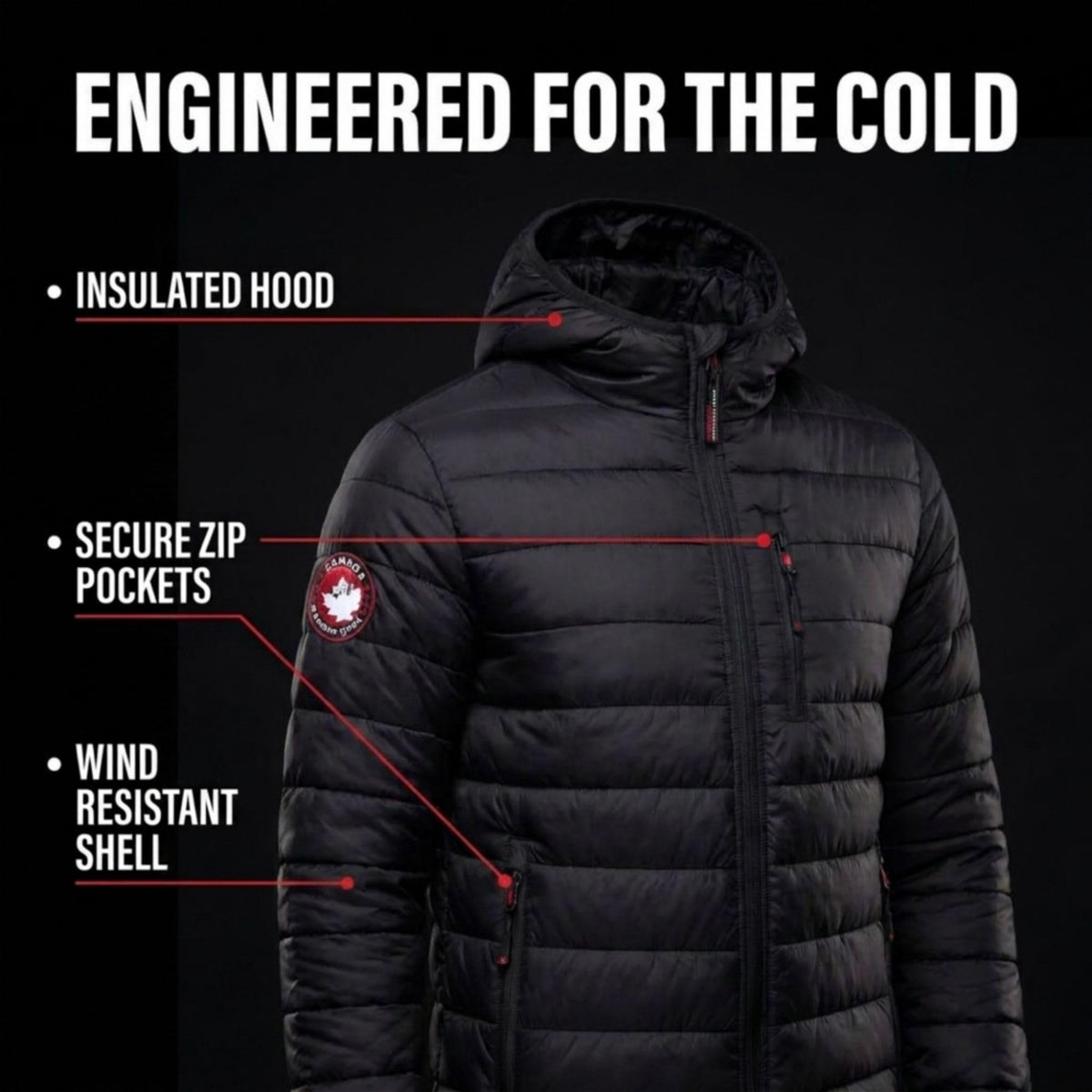 Mens Puffer Jacket - Packable, Lightweight Winter Coat