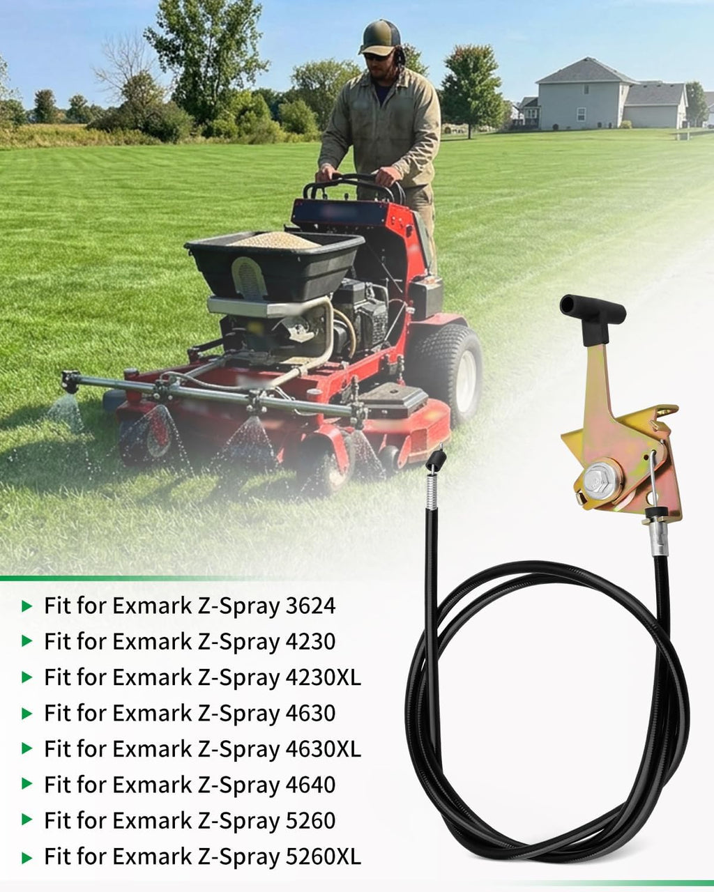 135-5260 Throttle Cable Fit for Exmark Z-Spray 3624 4230 4230XL 4630 4630XL 4640 5260 5260XL, for Lawn Care