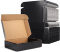 40 Pack 9x6x2 Black Shipping Boxes for Packaging Small Business