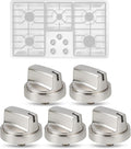 WB03X29300 Stove Knobs Compatible with GE Gas Cooktop Range - 5 Pack