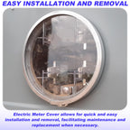2 Pack Electric Meter Covers Clear Plastic Meter Socket Covers Replacement Compatible with Milbank 6002 Plastic Electric Meter Cover Plate