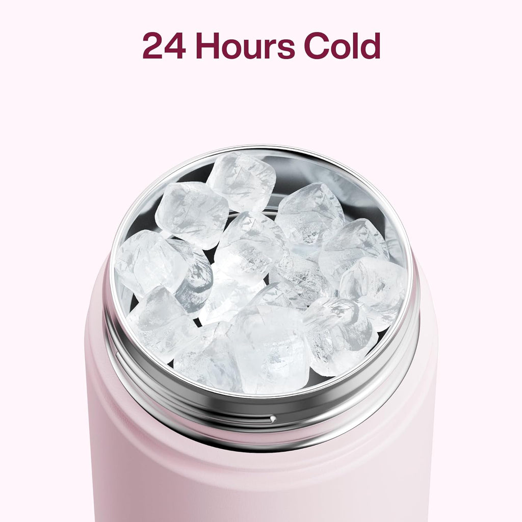 Insulated Water Bottle with Straw Stainless Steel Water Bottle, Leak-Proof, BPA-Free, Double Wall Vacuum Keeps Cold