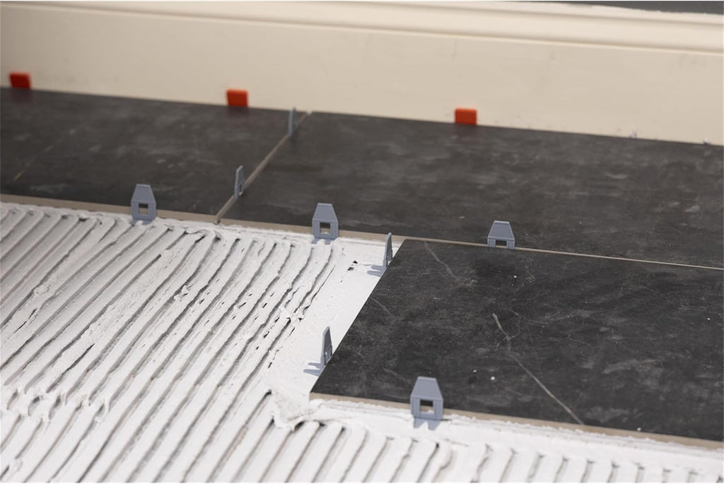 PLS 1/8 Inch Tile Leveling System | Spacer bases and clips deliver flawless no-lippage tile alignment, wedges sold