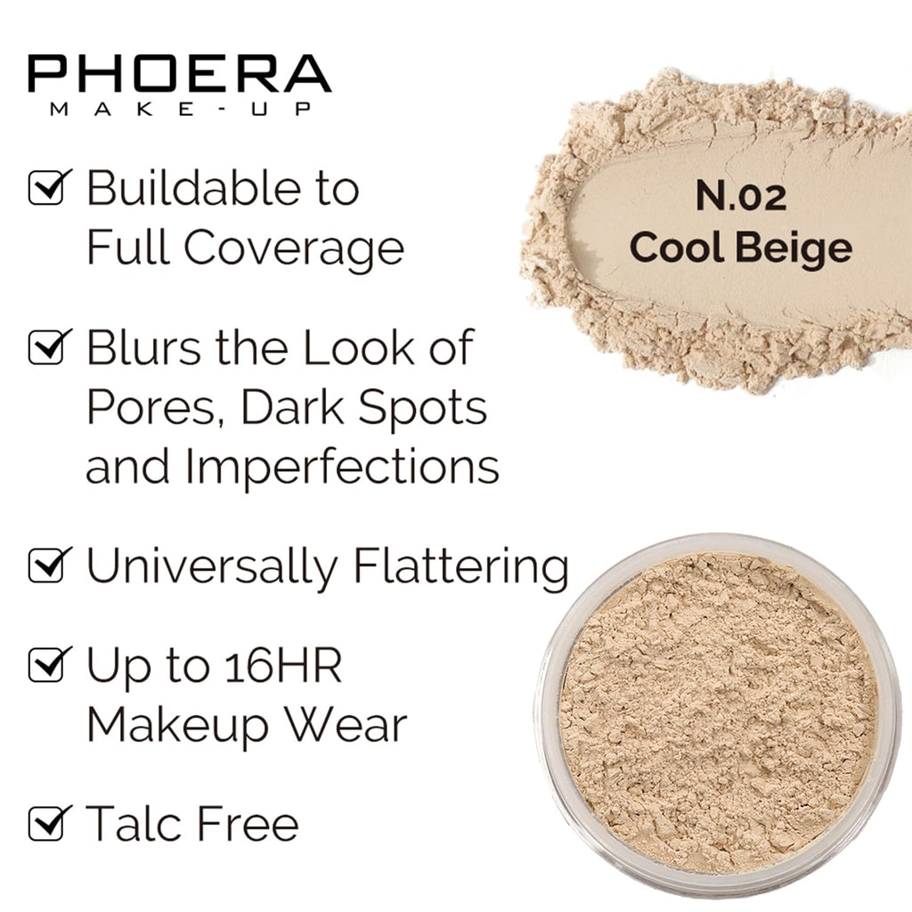 PHOERA Foundation, PHOERA Contour Palette,Shades with Highlighter & Bronzer & Blush,Up to 24 Hour Fresh Wear,PHOERA