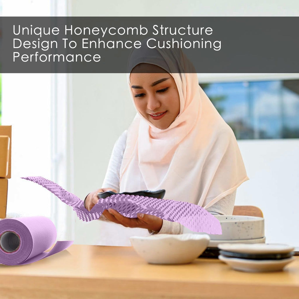 Honeycomb Packing Paper,11.5" x 164' Honeycomb Cushioning Wrap Roll Honeycomb Packing Paper Wrap,Eco-friendly