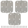 3 Pack Stainless Steel 3.5x3.5 Inch Ball Bearing Door Hinges