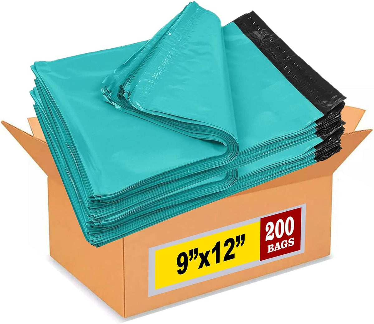 Teal Poly Mailers 9x12 Inch 200 Pack