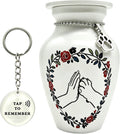 Keepsake Mini Pet Urn, Dual Memorial, Partial Ashes, Dogs & Cats, 2.75in H