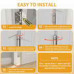 2 Pack Spring Hinges Self Closing 4 Inch, Self Closing Door Hinges