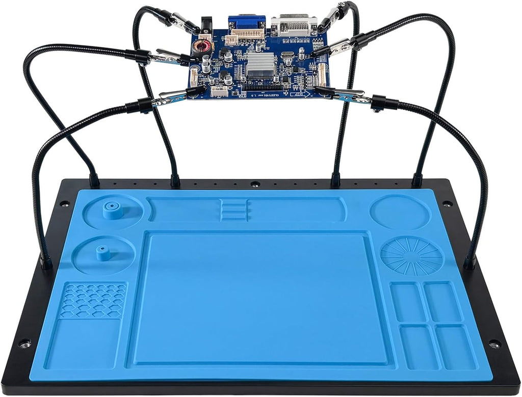 Kaisi Helping Hands Soldering Station with Soldering Mat,6 Flexible Arms