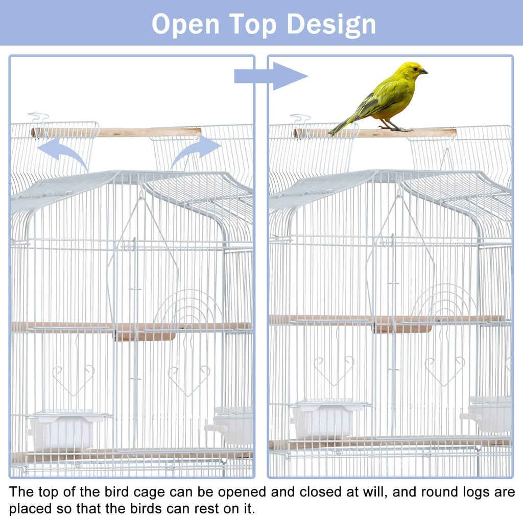 64 inch Bird Cage, Wrought Iron Parakeet Cage Bird Cages for Cockatiels, Medium Small Parrots, Conures, Lovebirds
