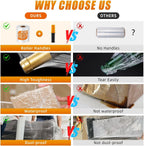 Stretch Film Shrink Wrap for Moving Supplies (5inch, 2 Pack) x 1000ft, Industrial Strength Plastic Wrap Stretch Roll