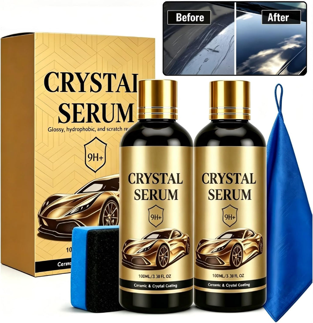 2PC PTZ Crystal Serum,2026 Upgrade Graphene Ceramic Coating for Cars,Car Coating Spray,9H Hardness, Long-Lasting