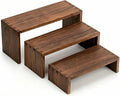 3-Tier Wooden Display Risers, Tiered Display Stand, Shelf Risers for Table Display, Small Wood Display Shelf (1