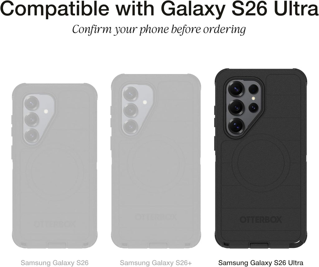 Samsung Galaxy S26 Ultra Defender Series Pro Case - Black, Tough, Rugged & Durable Samsung Galaxy Phone Case with