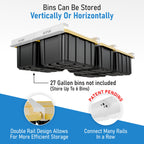 USA Based Overhead Garage Storage Rack, Connectable Heavy Duty Metal Ceiling Rails Garage Storage Organization