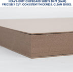 Heavy-Duty Chipboard Sheets 8.5 x 11 in, 80 PT (2mm) Thick, Acid Free