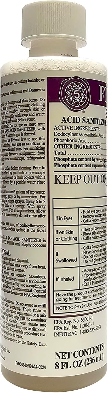 8oz Star San with 32oz Spray Bottle For Home Brewing