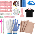 Sublimation Shirt Tool Kits, 8 T Shirt rulers, 3 Pack Teflon Sheet for Heat Press 12 x 16in, Heat Resistant Gloves
