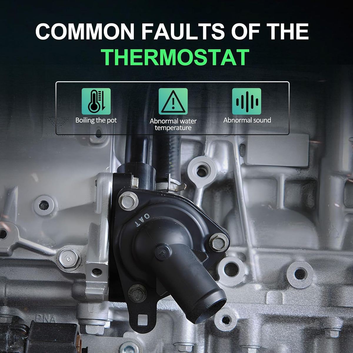 SCITOO Engine Coolant Thermostat Housing Fit for Saab for 9-2X