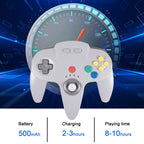 2 Pack Wireless N64 Controller for Switch Games, 2.4GHz N64 Remote Joystick Wireless Gamepad Compatible with Windows