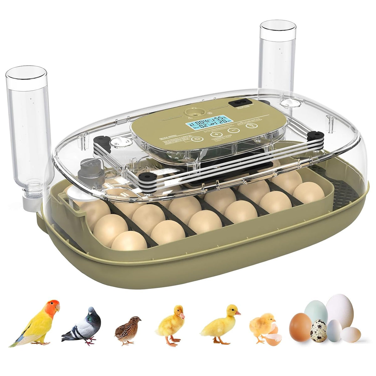 Incubators for Hatching Eggs,Smart 24 Egg Incubator with Automatic Egg Turning and Humidity Control,High Hatch Rate