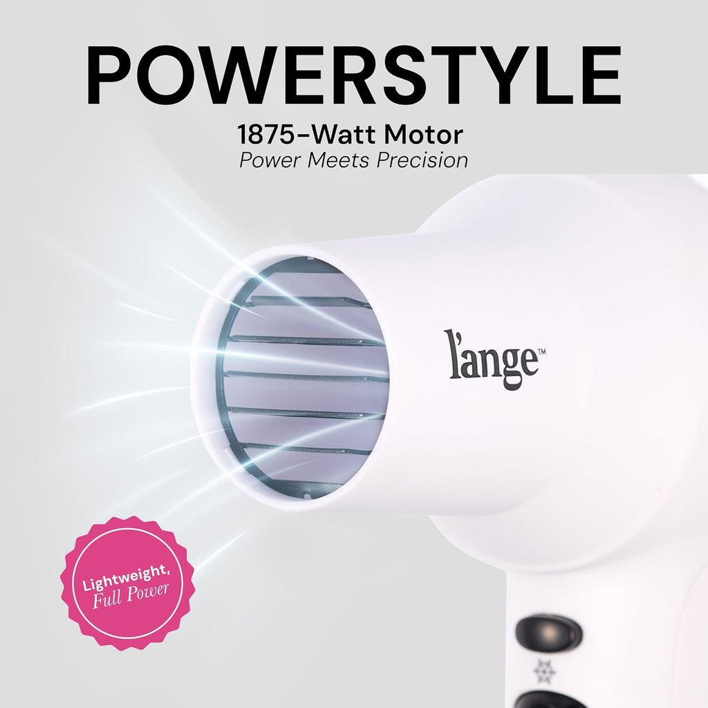 PowerStyle Turbo Ionic Hair Dryer | 1875 Watt Professional Blow Dryer with Diffuser & Concentrator | Multiple Heat &