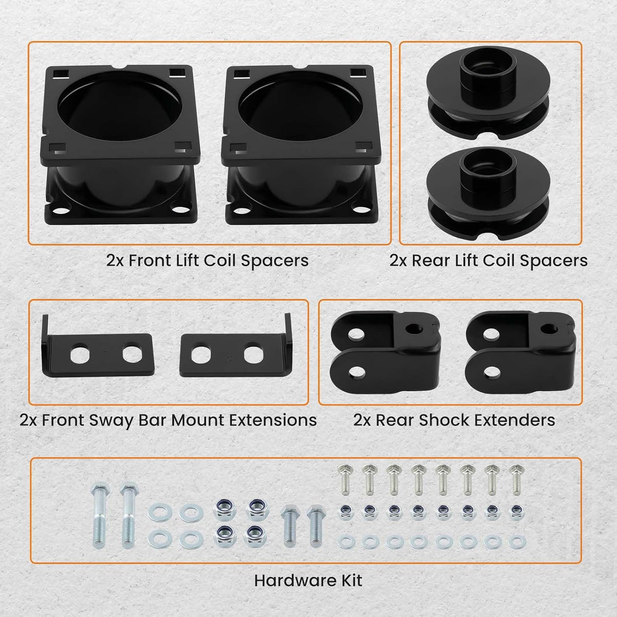 maXpeedingrods 2.5" Front & 1.25" Rear Lift Kit for Ford Explorer 2011-2019