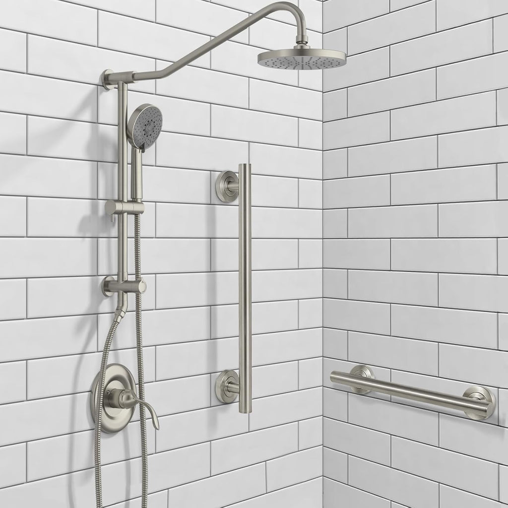 Shower Grab Bar, Modern Set Stainless Steel Handicap Grab Bar for Bathtubs and Showers, Shower Safety Bar for Seniors