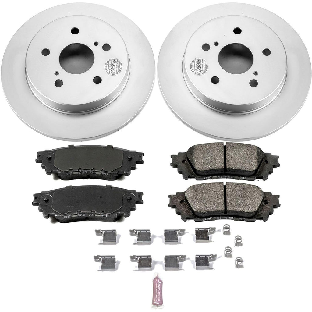 PowerStop Z17 Brake Pad & Fully Coated Rotor Kit Rear CRK7739