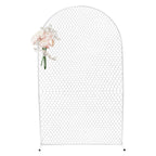 Wedding Backdrop Stand Metal Arch Frame with Hexagonal Grid for Party