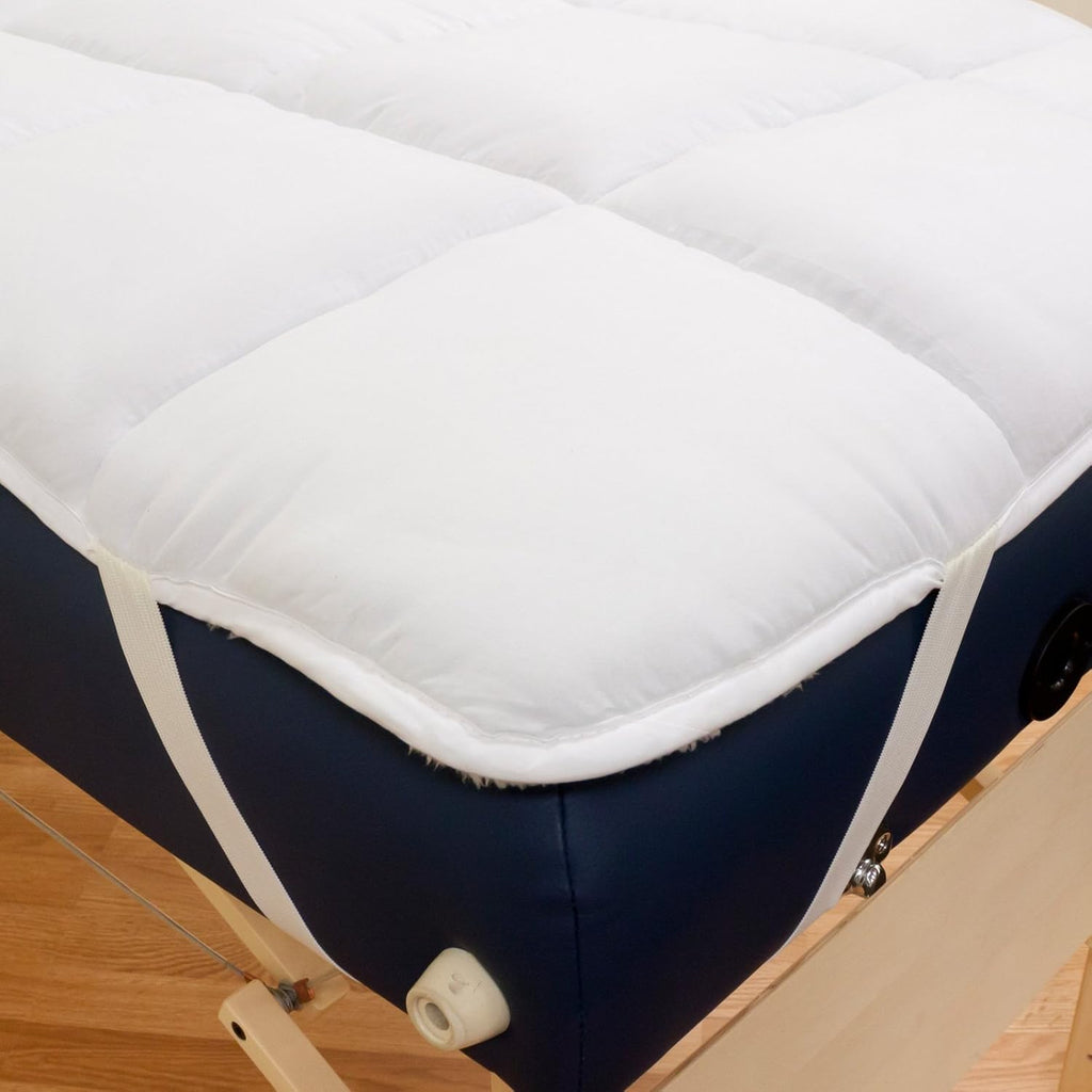 Abundance Deluxe Quilted Fleece Massage Table Pad Set. Includes Face Cradle Cover & Table Pad. Microfiber Fleece is