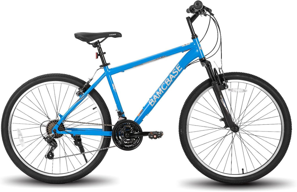 HILAND 26 27.5 29 Inch Mountain Bike, Mens and Womens MTB with 21 Speeds, High-Tensile Steel Frame, V Brake, Hardtail