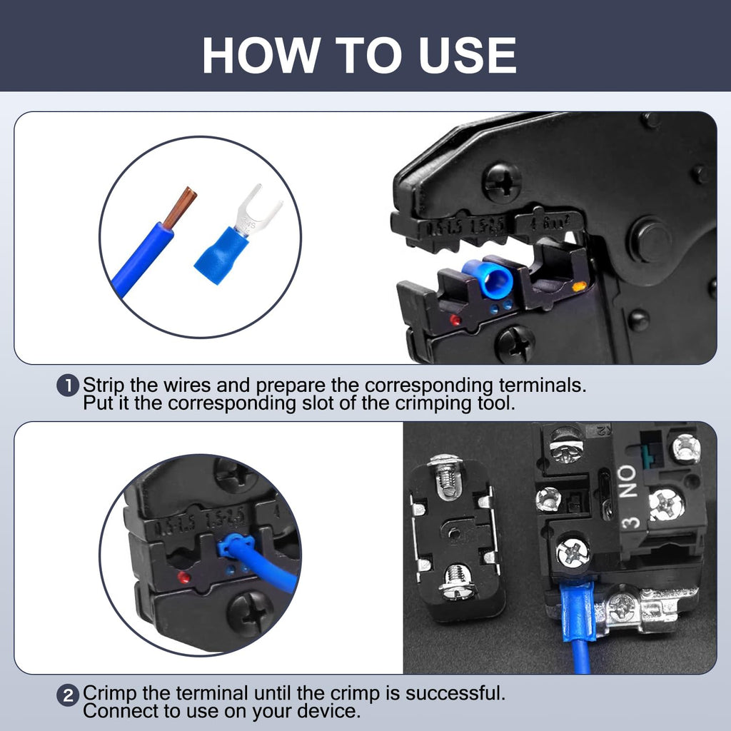 200pcs Insulated Crimp Wire Connector Terminal Assortment | Contains Ring, Butt Splice, Spade Male & Female, Fork