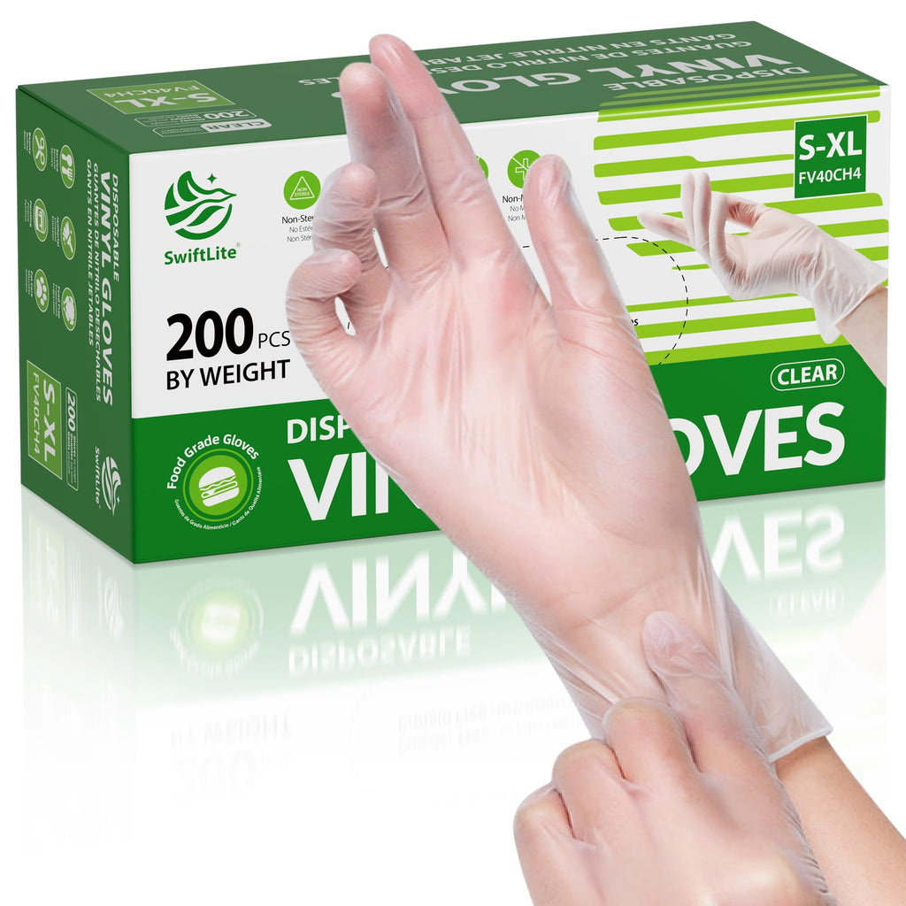 Disposable Vinyl Gloves, Food Safe