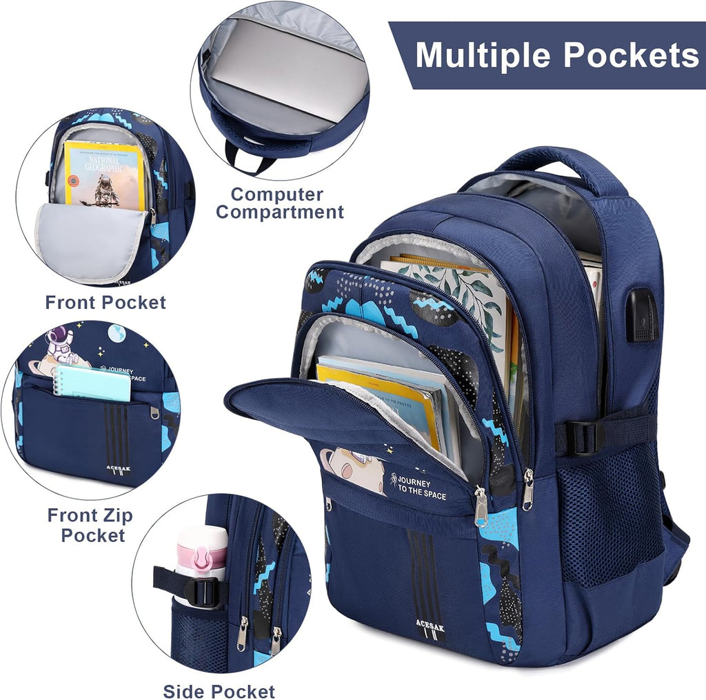 Backpack for Boys - Boy Backpack Schoolbag for Boys Kids Children Teens Girls Elementary Middle School Bags