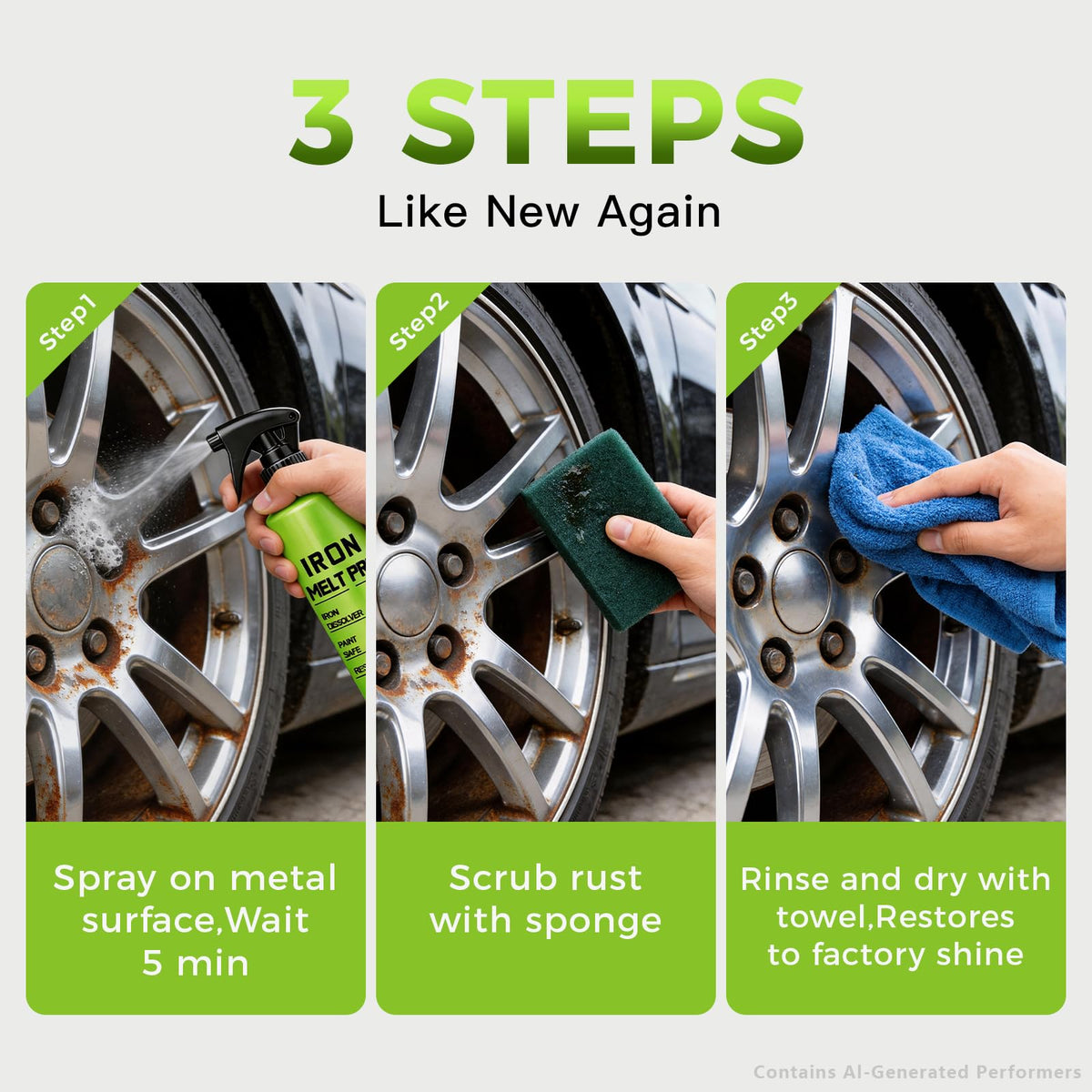 Rust Remover for Metal, Fast-Acting Rust Remover Spray, 150ml