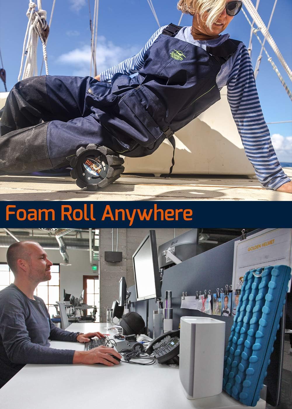 Morph Foam Roller: Collapsible Travel Foam Roller for Back Pain Relief, Workout Muscle Recovery, Back Massager, Deep