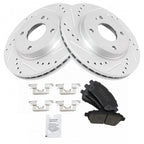 TRQ Front Brake Pad and Rotor Kit Ceramic Performance G-Coated