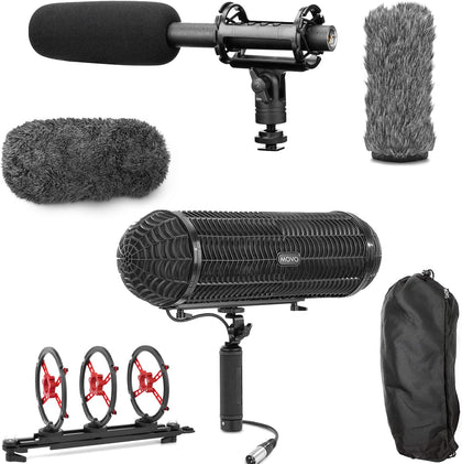 Shotgun Blimp Microphone Bundle - Powerful XLR Microphone for Camera - Video Mic for DSLR Camera Accessories