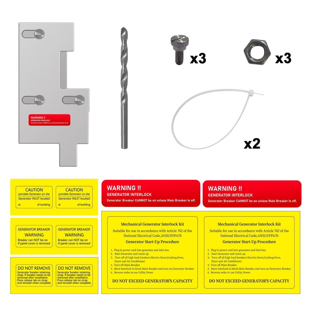 QYZZRS Generator Interlock Kit Compatible with GE General Electeric