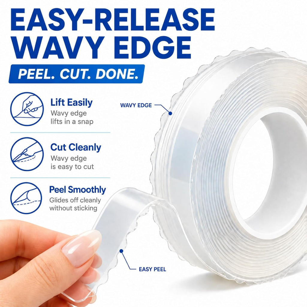 Removable Double Sided Nano Tape Heavy Duty Mounting Tape (16.4FT)