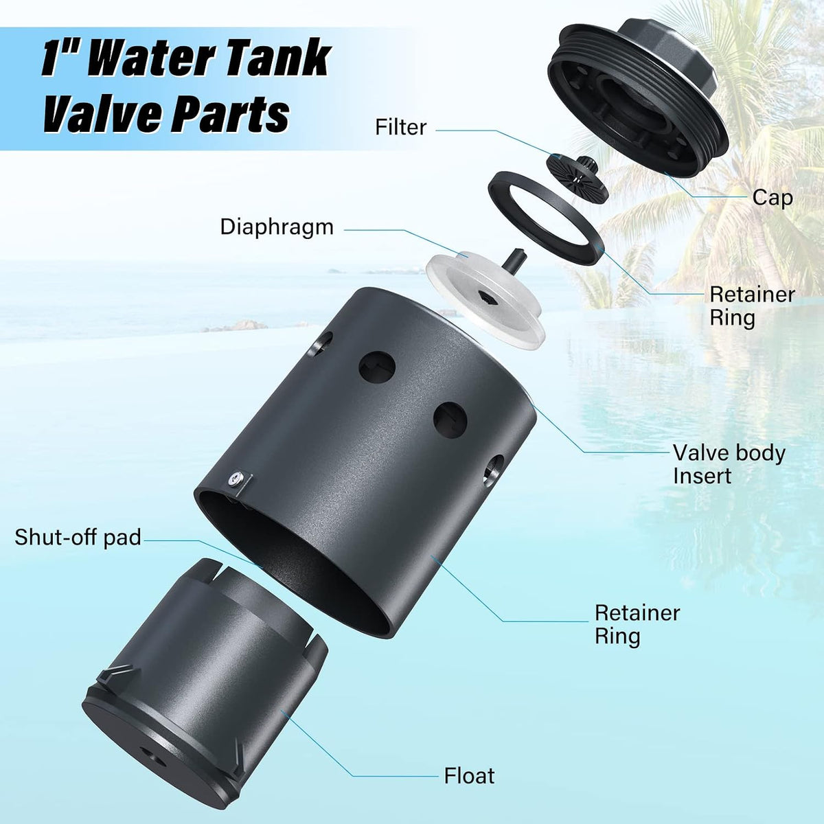 1" Float Valve for Stock Tank Designed for Water Level Control