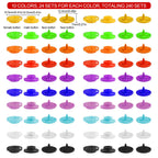 Plastic Snap Buttons for Fabric Sewing, 10 Colors, 240 Set