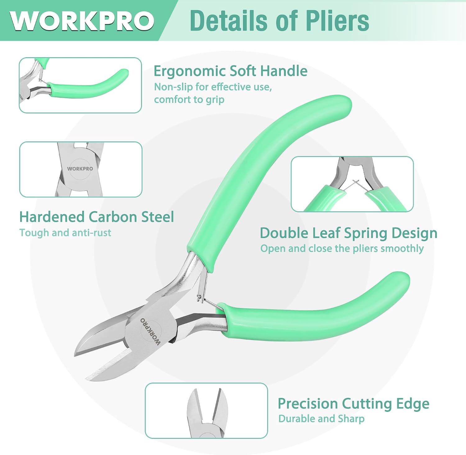 Jewelry Pliers Set, 3-Piece Mini Jewelry Tool Kit | Needle Nose Plier/Chain Nose Plier, Round Nose Pliers & Wire